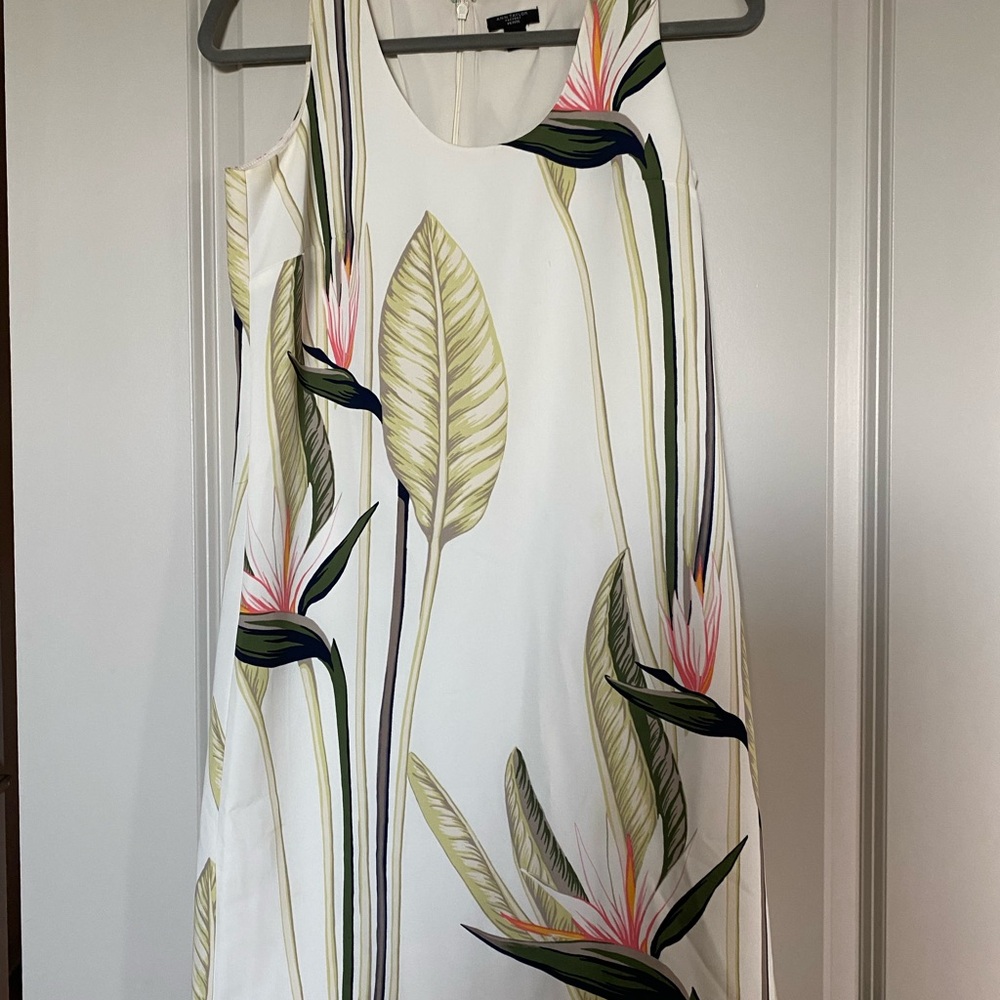Ann Taylor Green Scoop Neck Sleeveless Midi Sundress